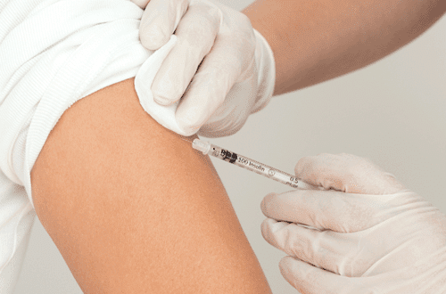 B12 Injection into an arm