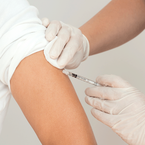 B12 Injection into an arm